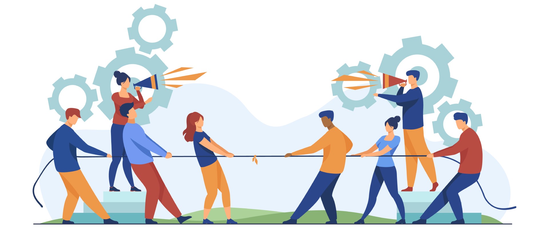 people playing tug of war